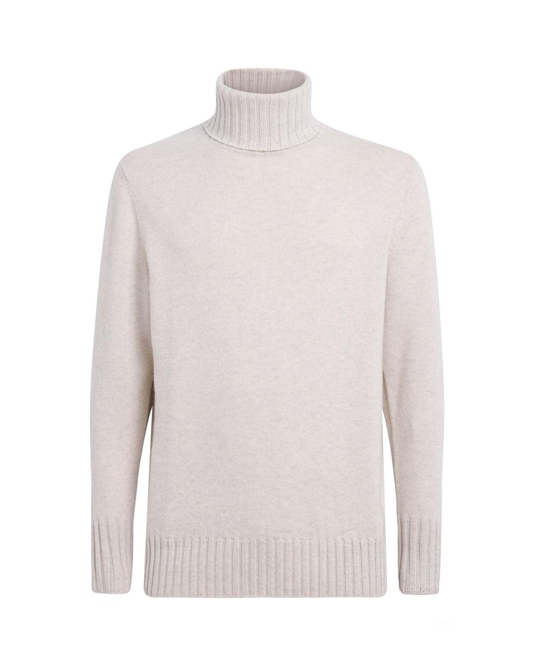 N.Peal Cashmere White Cashmere Brompton Rollneck Sweater for men
