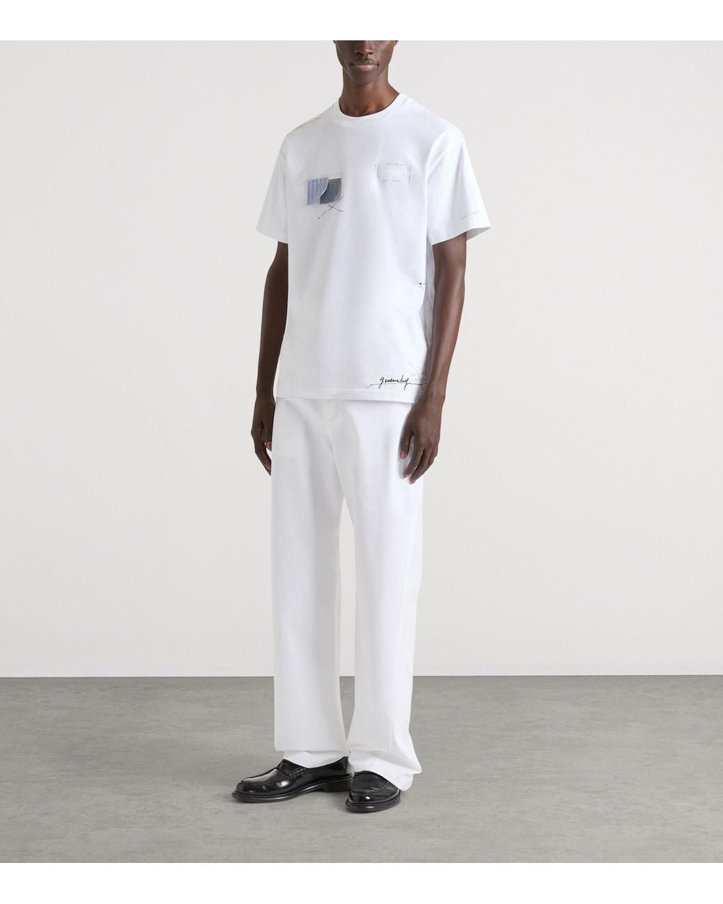 Givenchy White Cotton Graphic T-Shirt for men