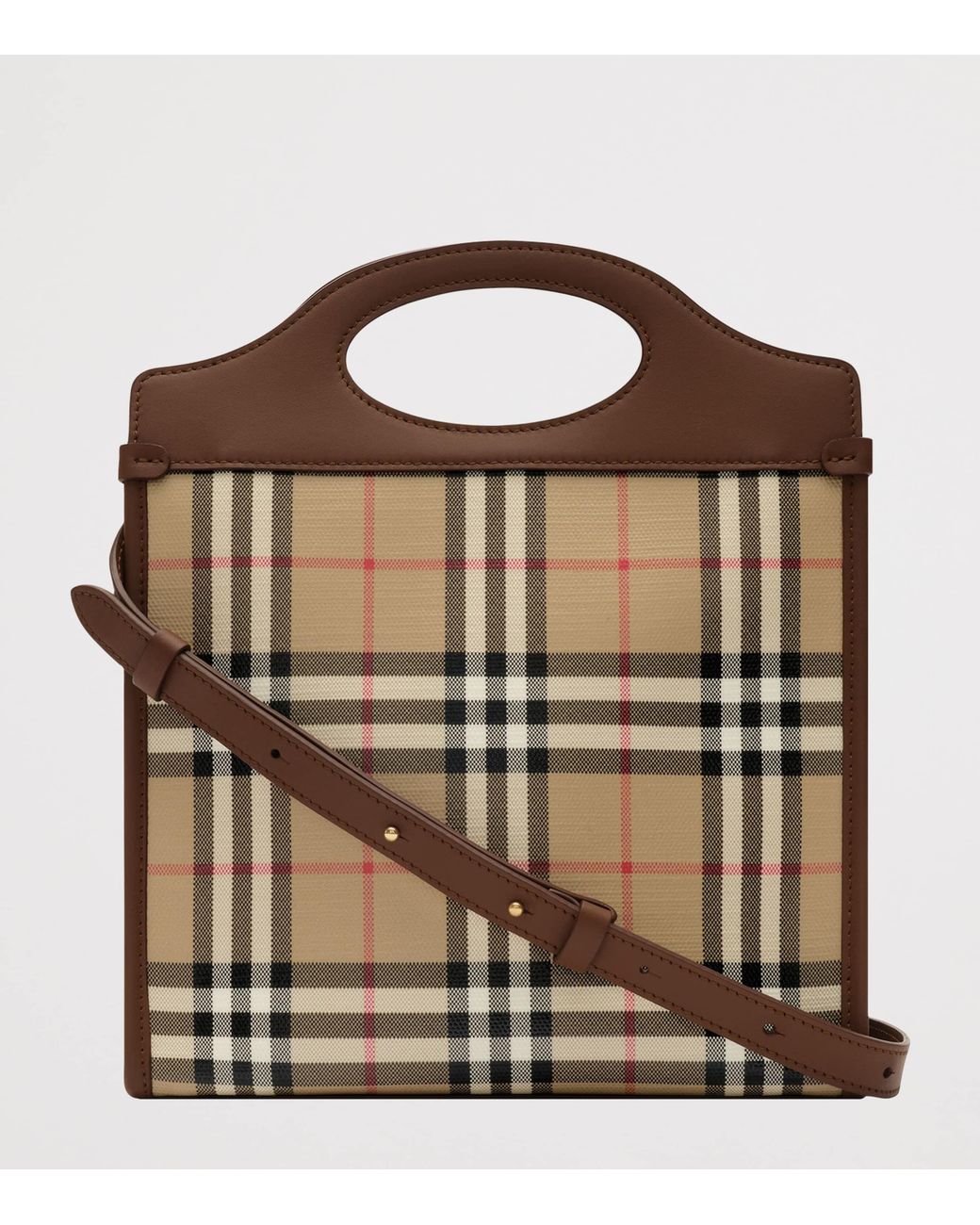 Burberry Brown Small Check Pocket Bag