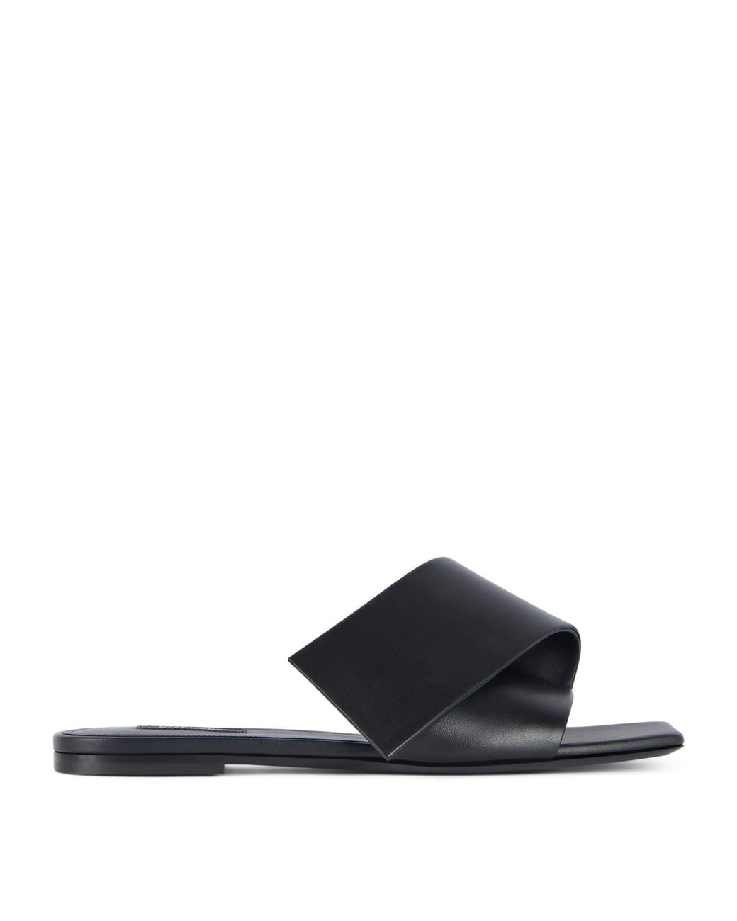 Givenchy White Leather Sliced Square Sandals