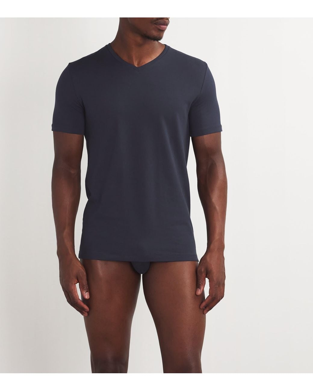 Falke Blue Cotton-Blend Daily Comfort T-Shirt for men