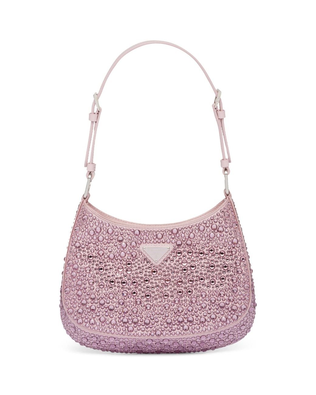 Prada Embellished Cleo Shoulder Bag in Pink Lyst UK