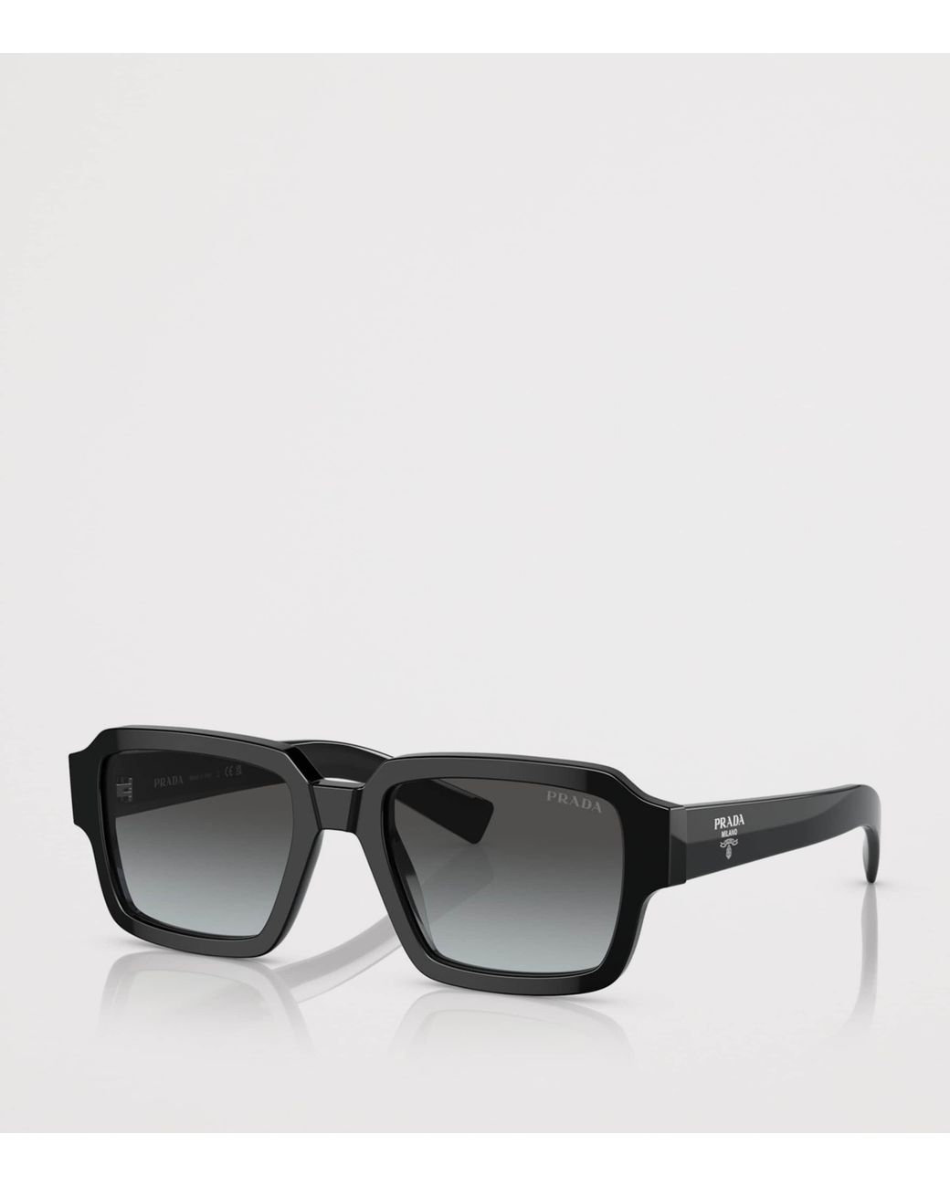 Prada Black Acetate Square Sunglasses for men