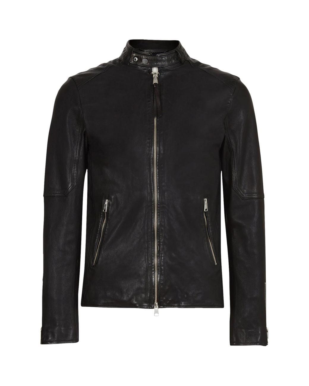 AllSaints Black Cora Leather Jacket for men