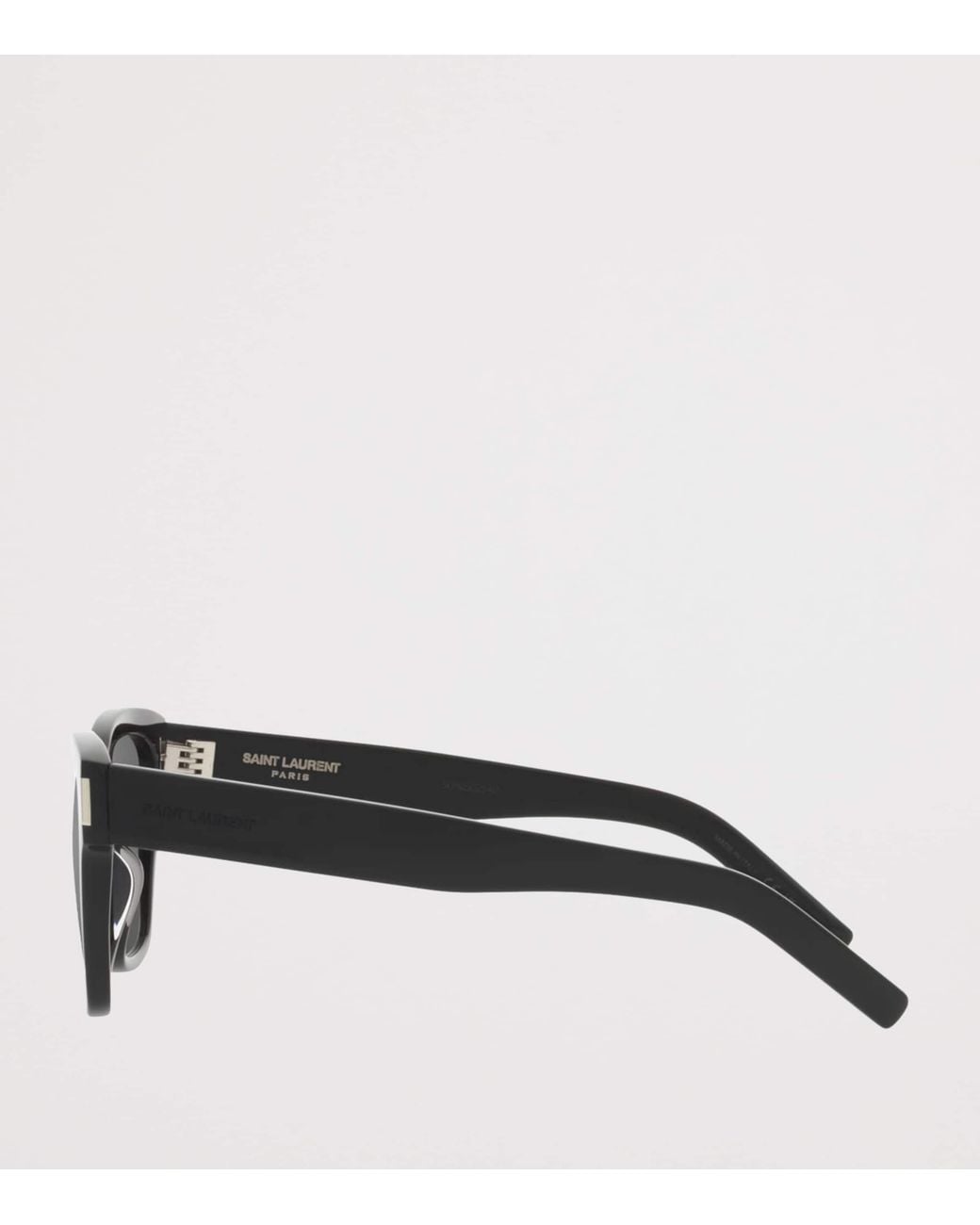 Saint Laurent Black Acetate Pillow Rectangle Sunglasses