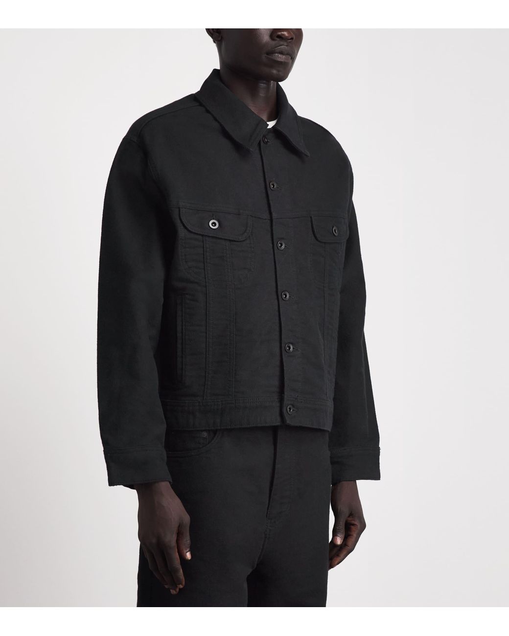 Studio Nicholson Black Moleskin Derby Jacket for men