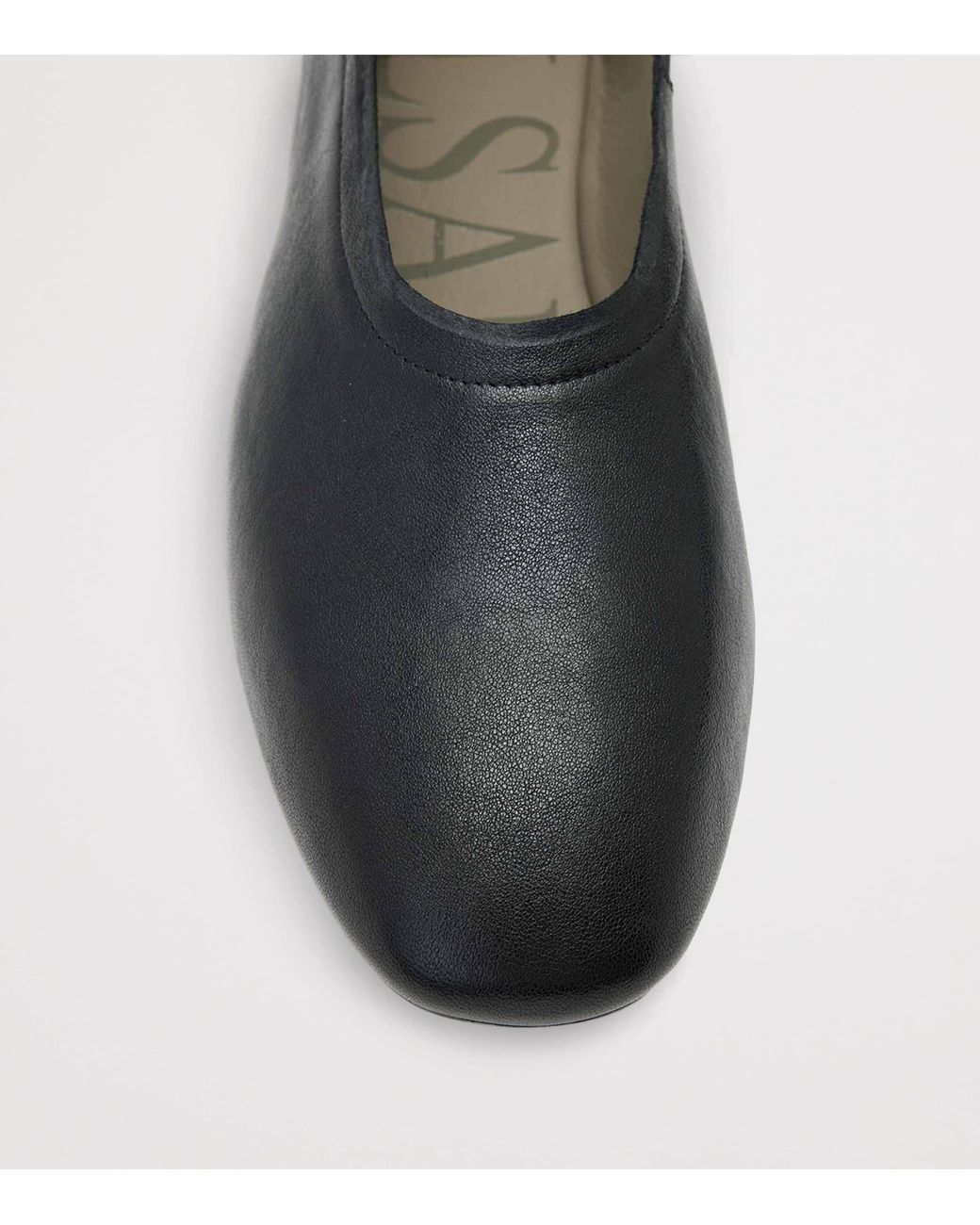 AllSaints Black Leather Hailee Ballet Flats