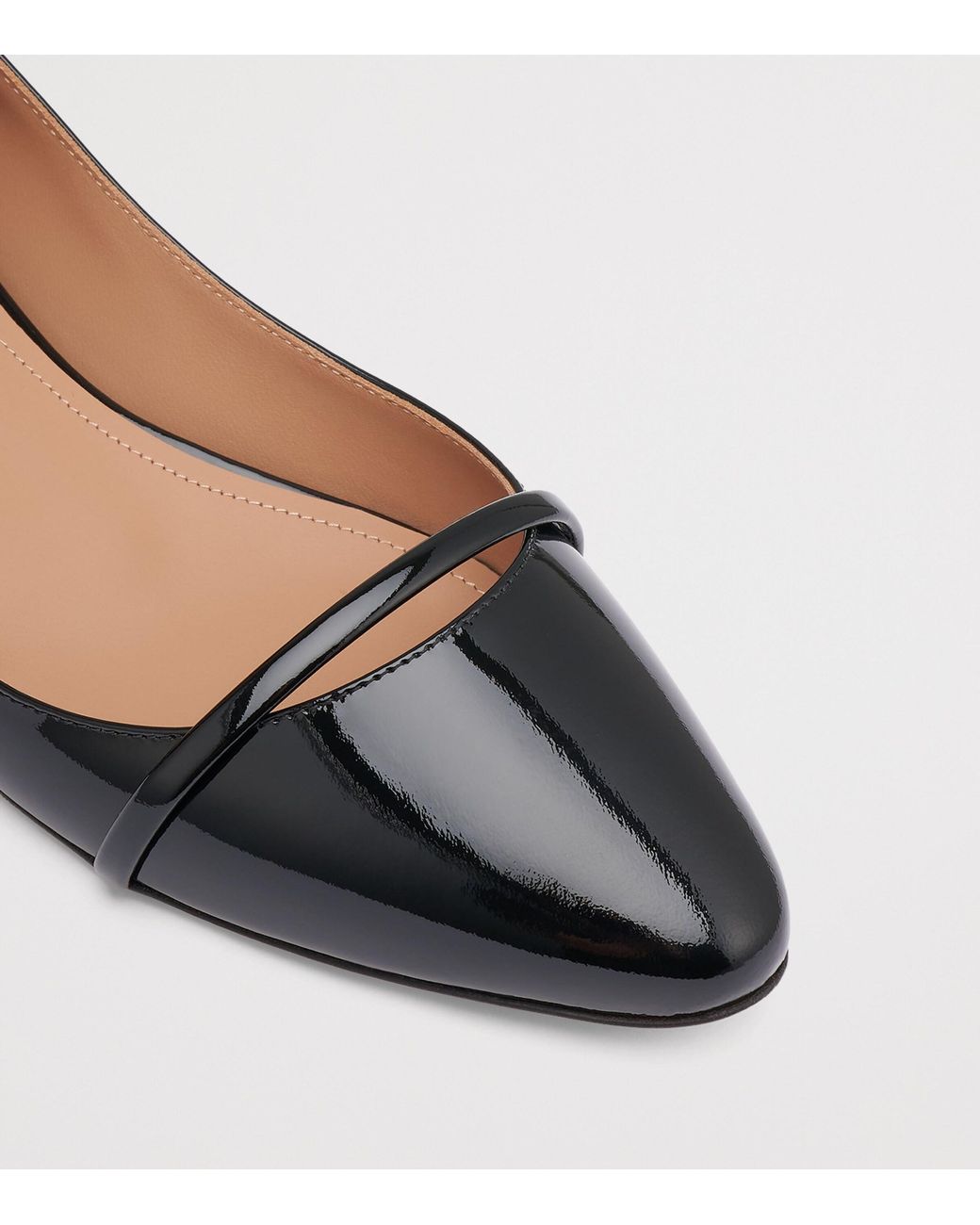 Malone Souliers Black Patent Leather Mary Ballet Flats 10