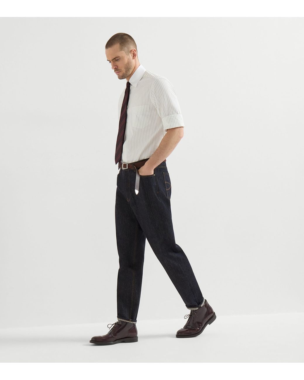 Brunello Cucinelli Blue Japanese Denim Jeans for men