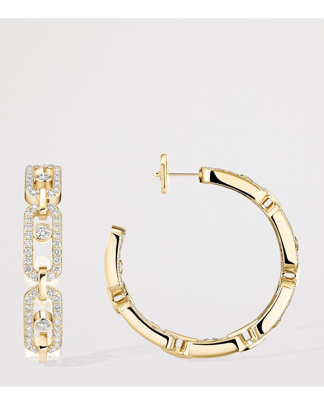 Messika Metallic Small Move Link And Diamond Hoop Earrings