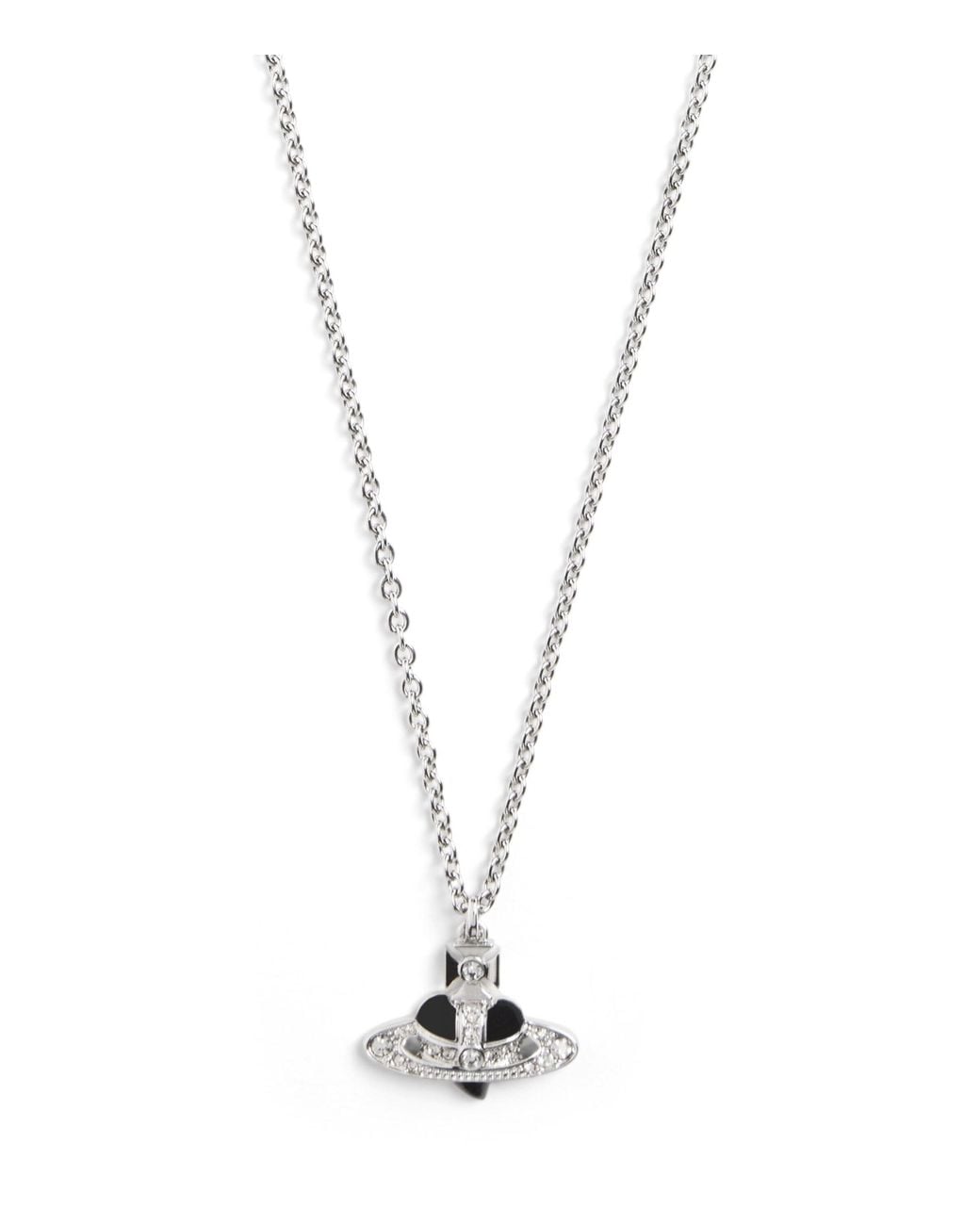 Vivienne Westwood Metallic Diamante Heart Necklace for men