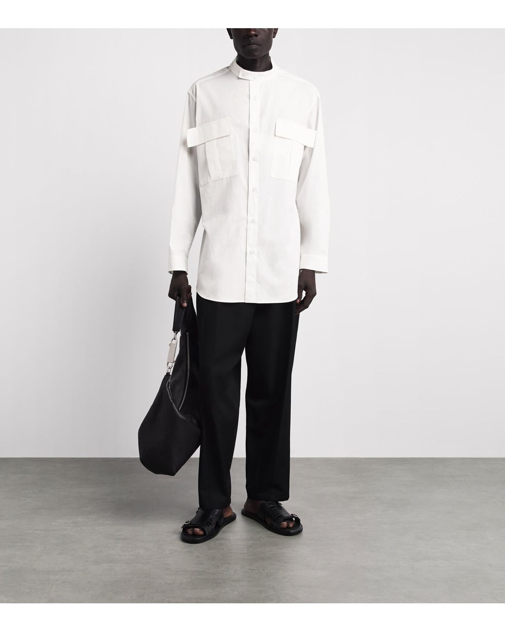 Yohji Yamamoto White Cotton Twin-Pocket Shirt for men