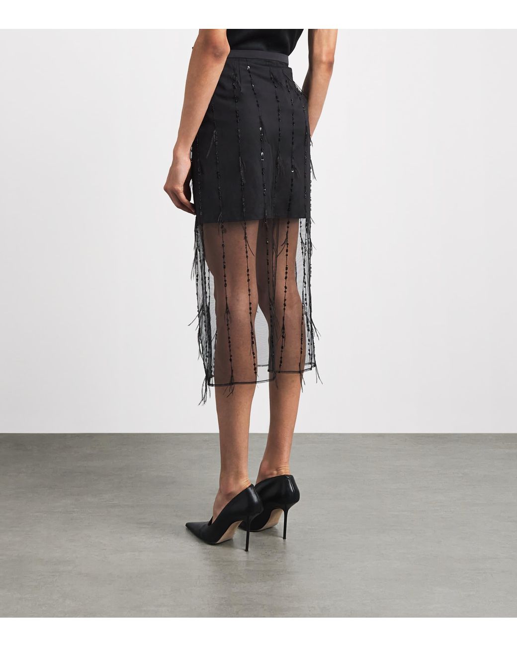 Rag & Bone Black Embellished Geena Mini Skirt