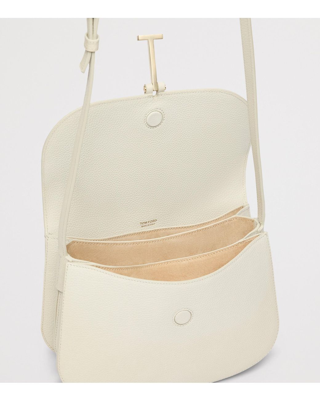 Tom Ford Natural Large Leather Cross-Body Bag