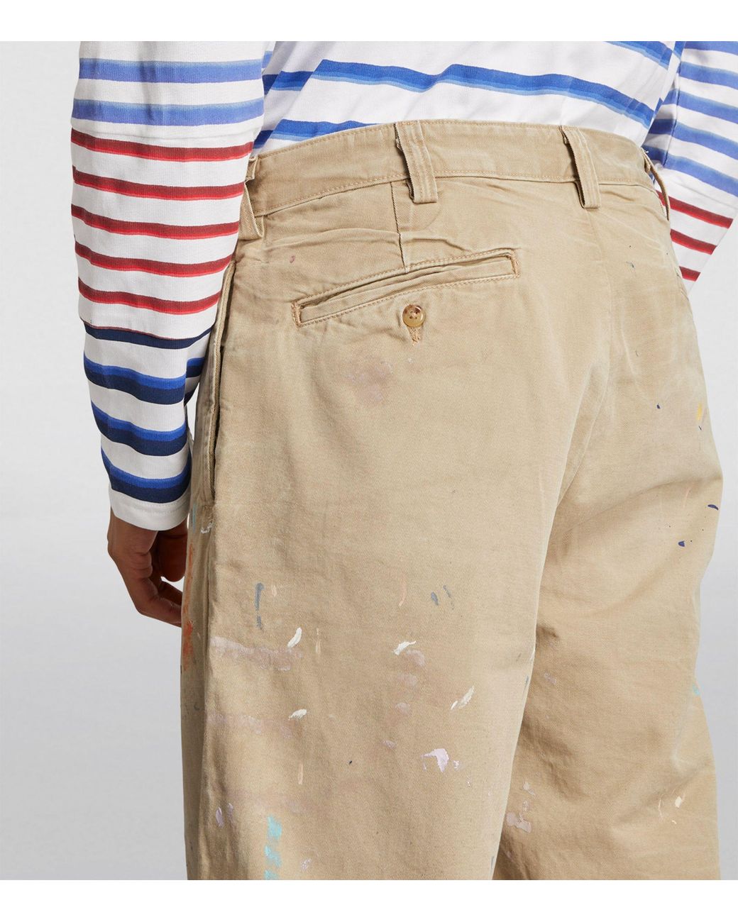 Polo Ralph Lauren Cotton Paint-splatter Chinos in Natural for Men