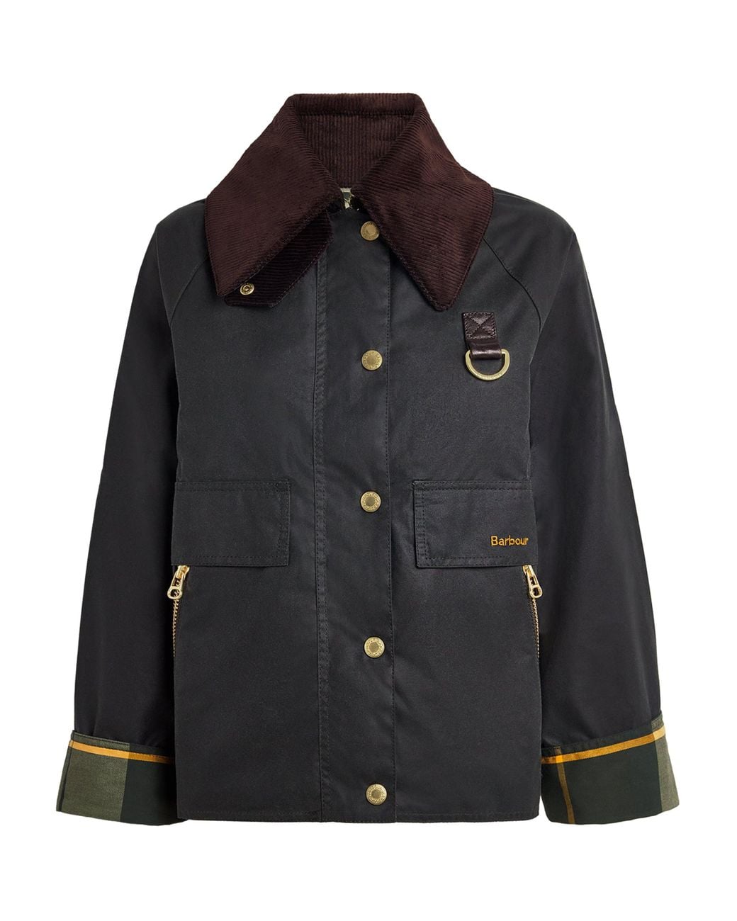 Barbour Waxed Cotton Catton Jacket in Black | Lyst