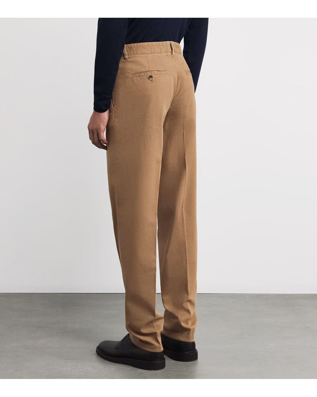 Isaia Natural Stretch-Cotton Chinos for men
