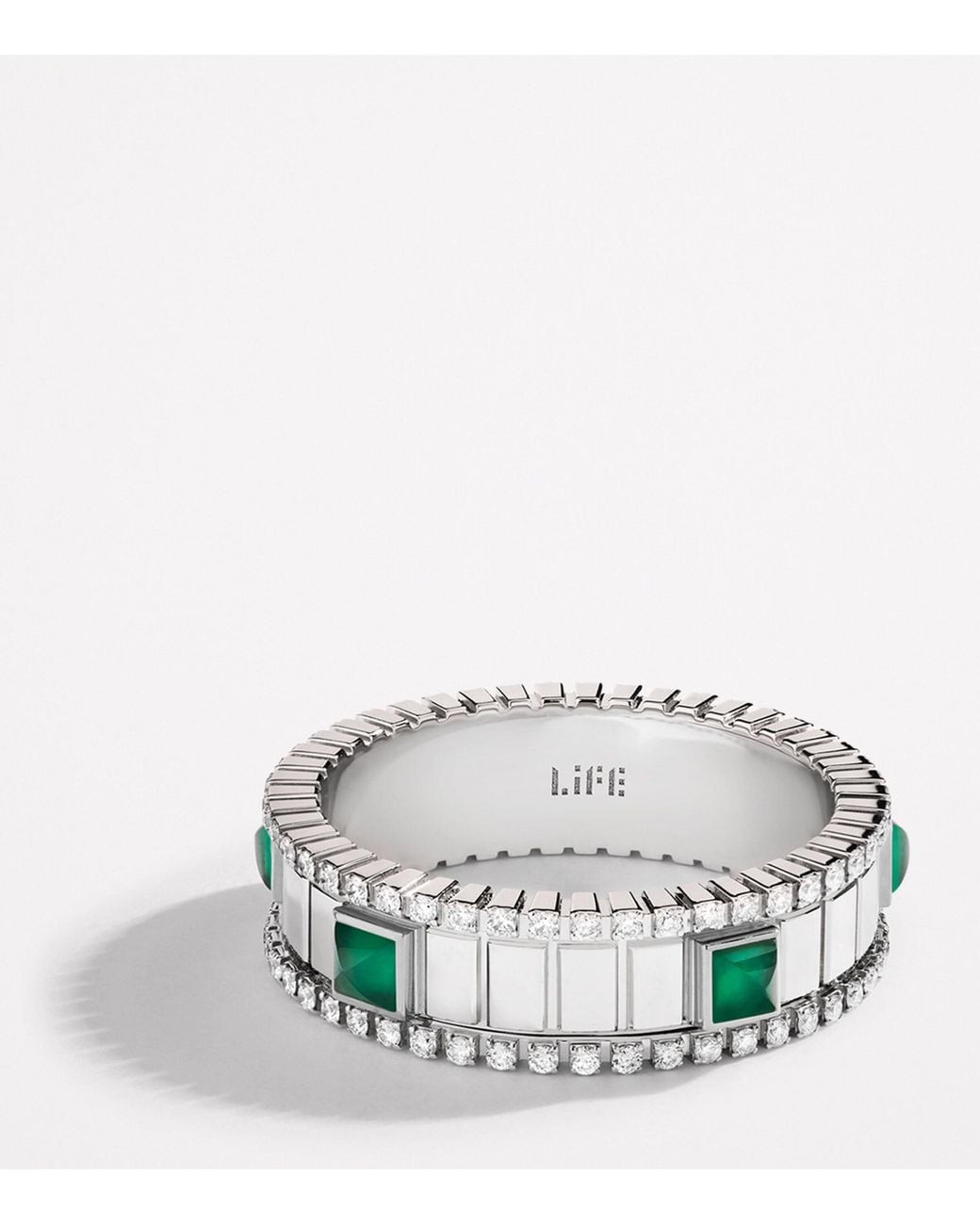 Marli New York Metallic Diamond And Agate Life Spinning Ring
