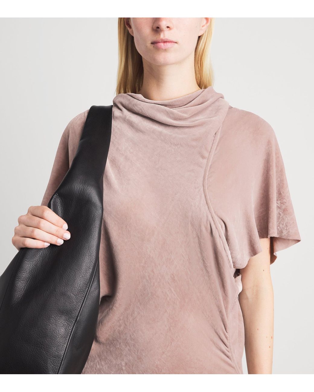 Rick Owens Pink Velvet Abito Maxi Dress