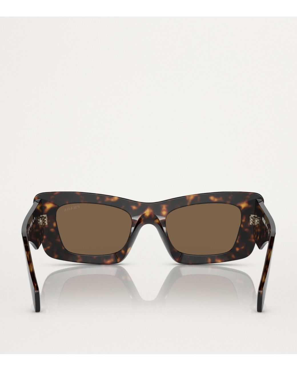 Prada Brown Rectangular Sunglasses