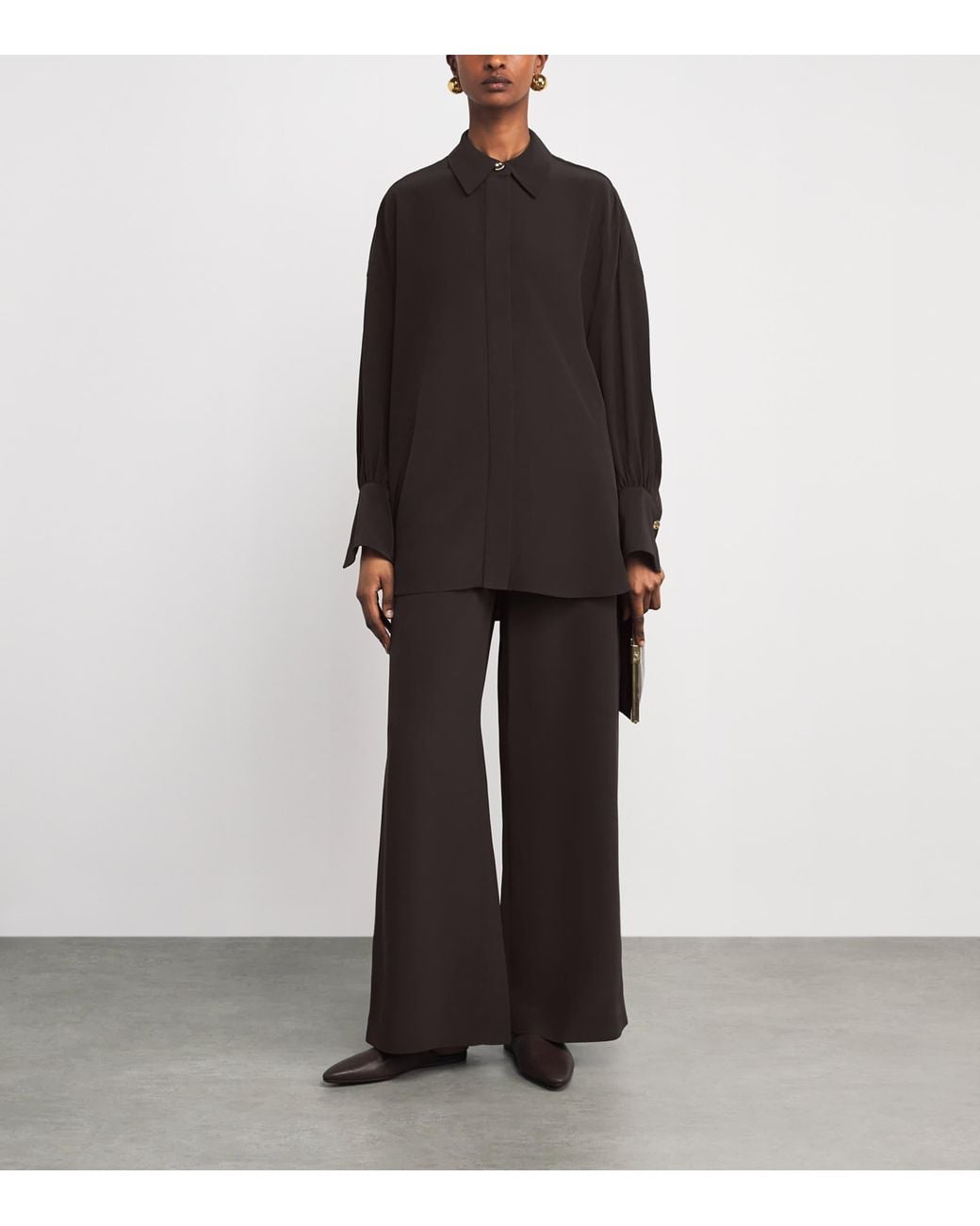 Joseph Black Nour Wide-Leg Trousers