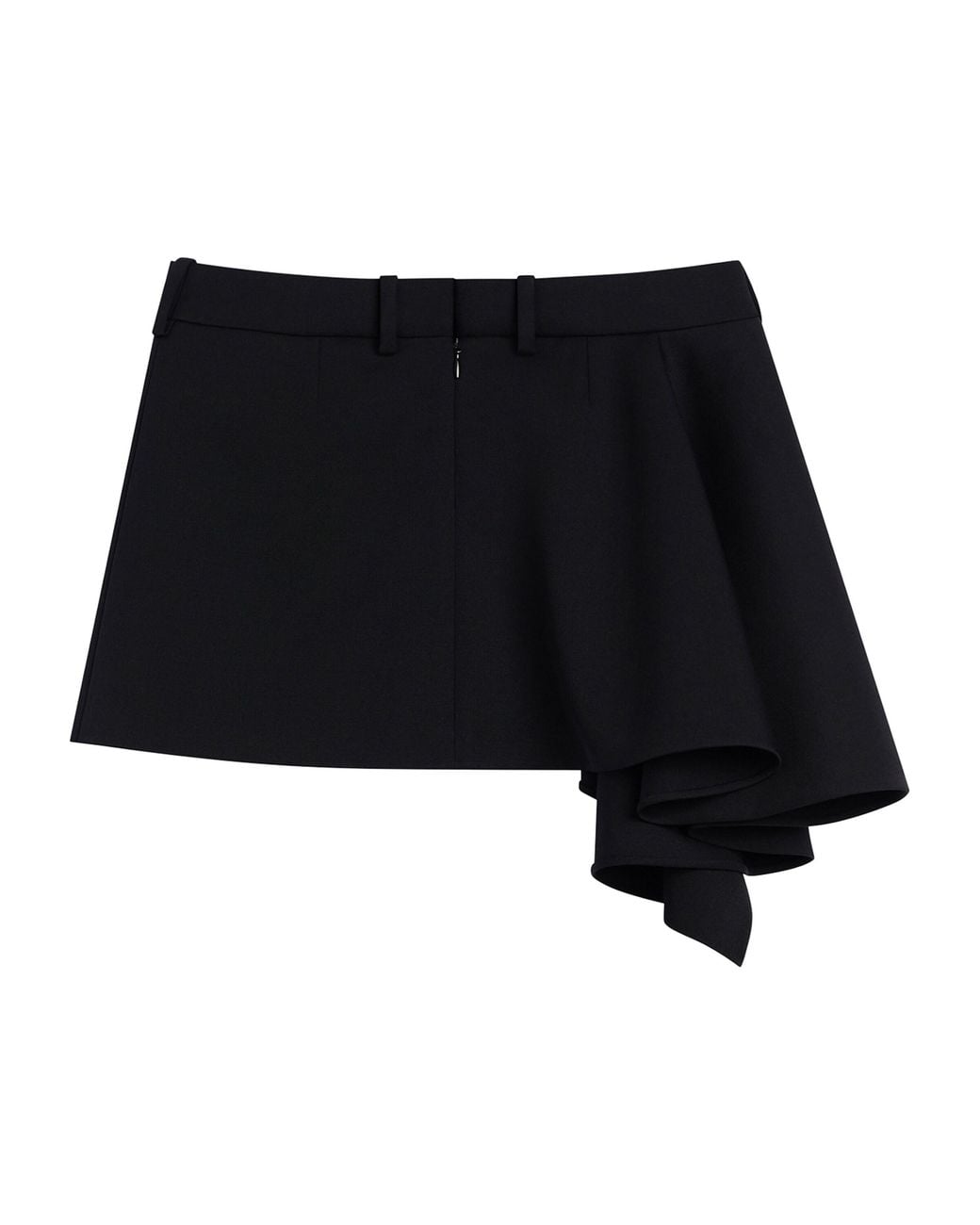 Givenchy Black Wool Slashed Mini Skirt
