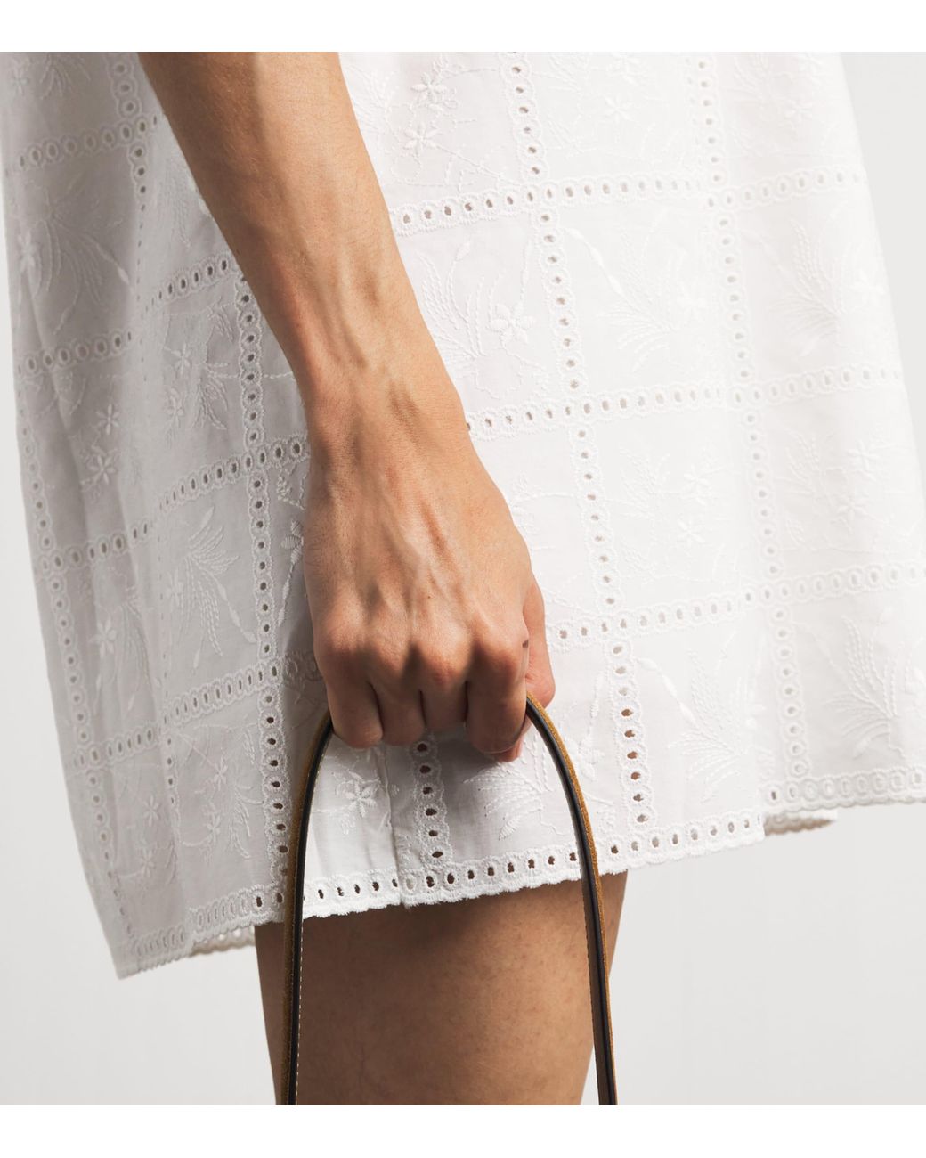 Faithfull The Brand White Broderie Anglaise Serafina Mini Dress