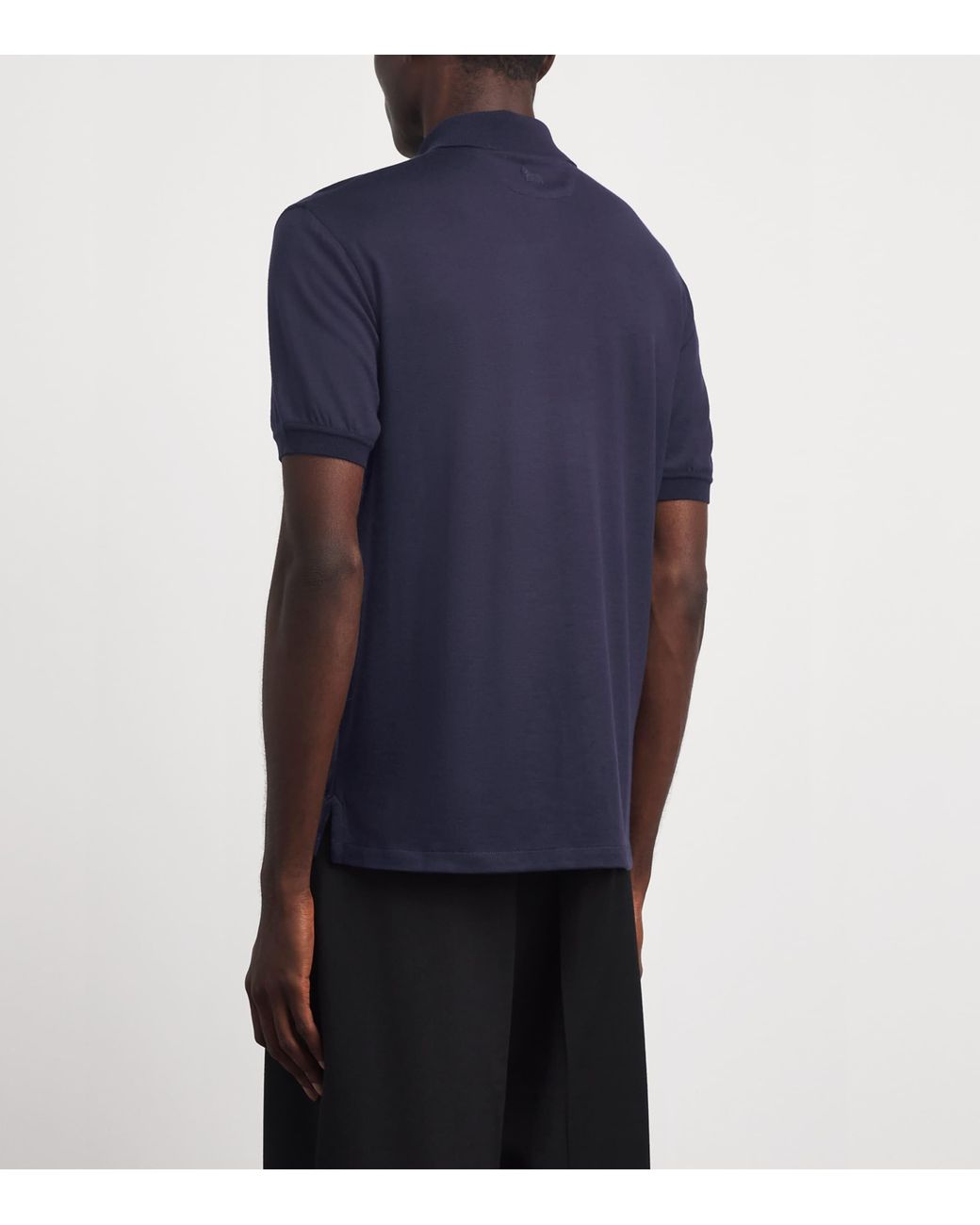 Colombo Blue Kid Wool Polo Shirt for men