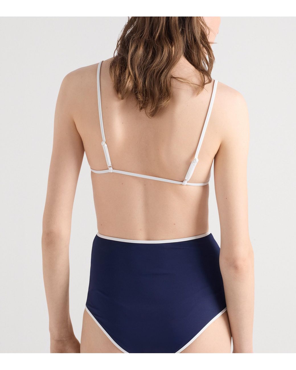 Prada Blue High-Rise Bikini Bottoms