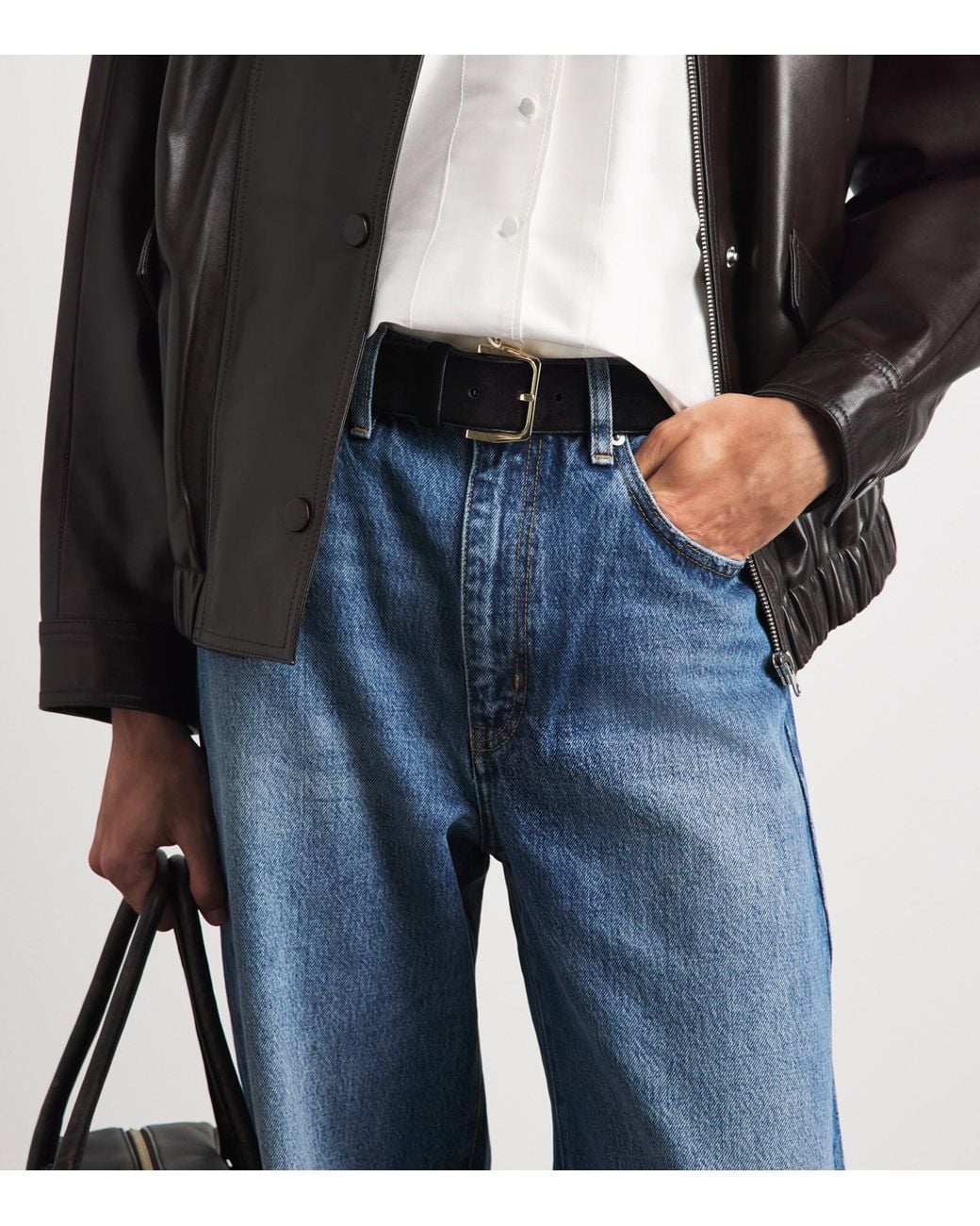 Sandro Black Suede Belt