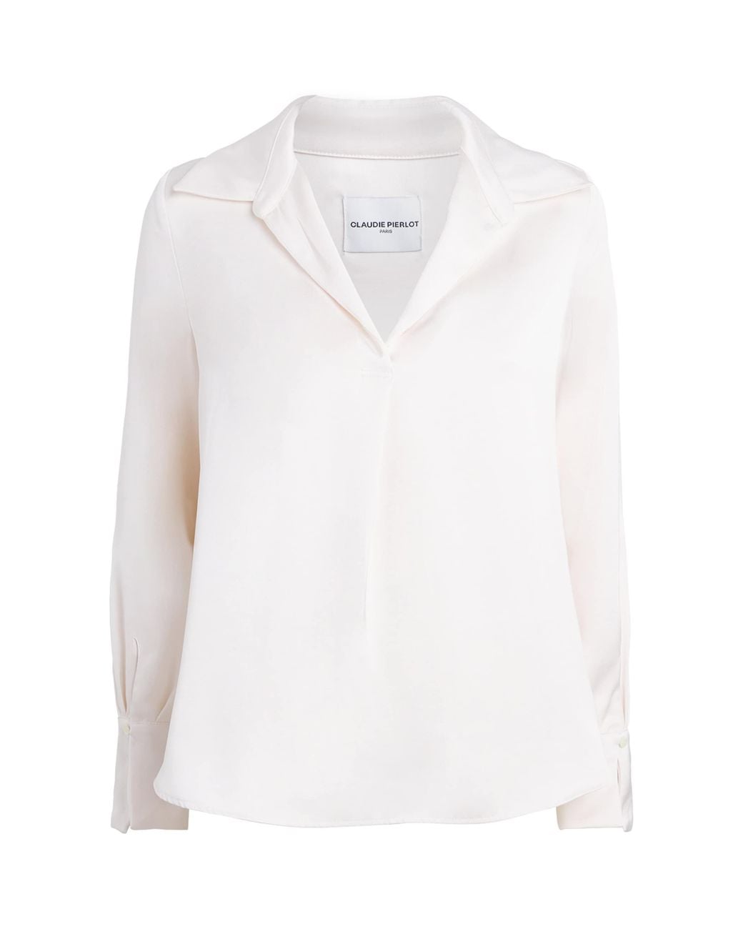 Claudie Pierlot White Satin Blouse