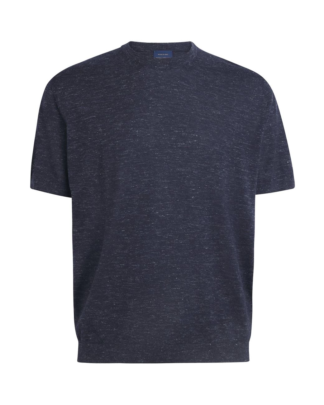 Paul & Shark Blue Silk-Cashmere-Linen T-Shirt for men