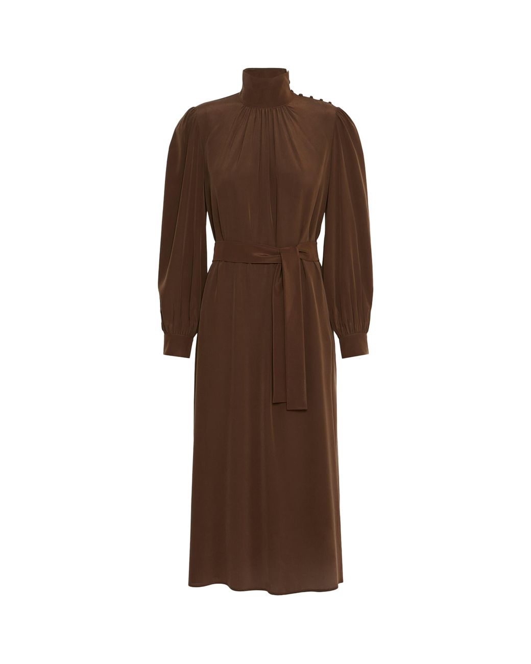 Weekend by Maxmara Brown Silk Maxi Dress