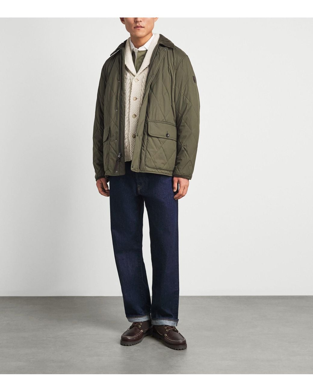 Polo Ralph Lauren White Cotton Aran-Knit Cardigan for men