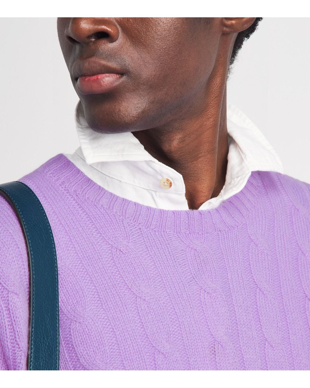 Polo Ralph Lauren Purple Cashmere Cable-Knit Sweater for men