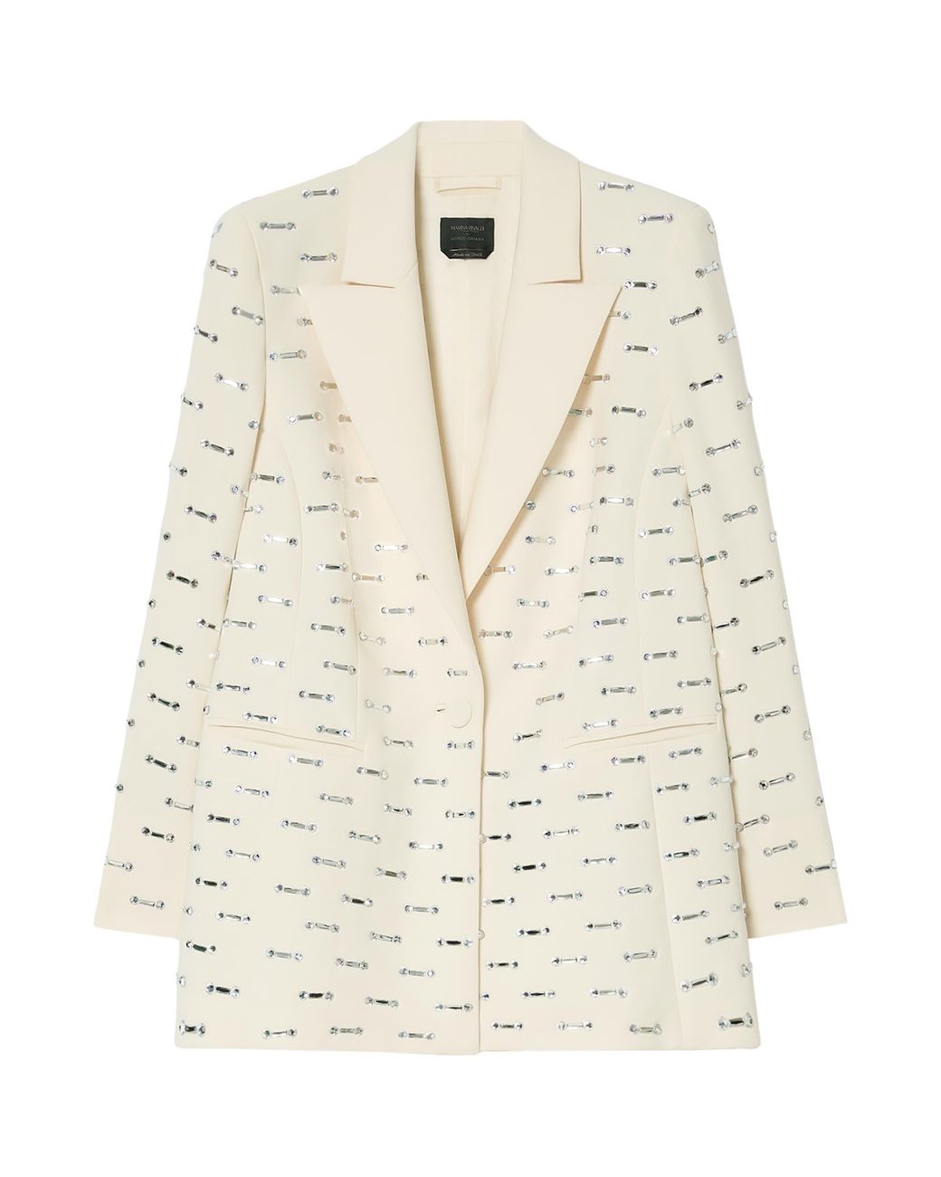 Marina Rinaldi Natural Crystal-Embellished Blazer