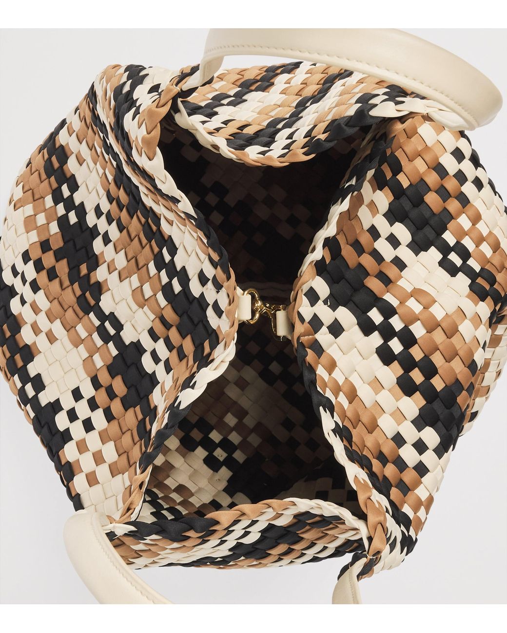 Harrods Metallic Neoprene Woven East-West Tote Bag