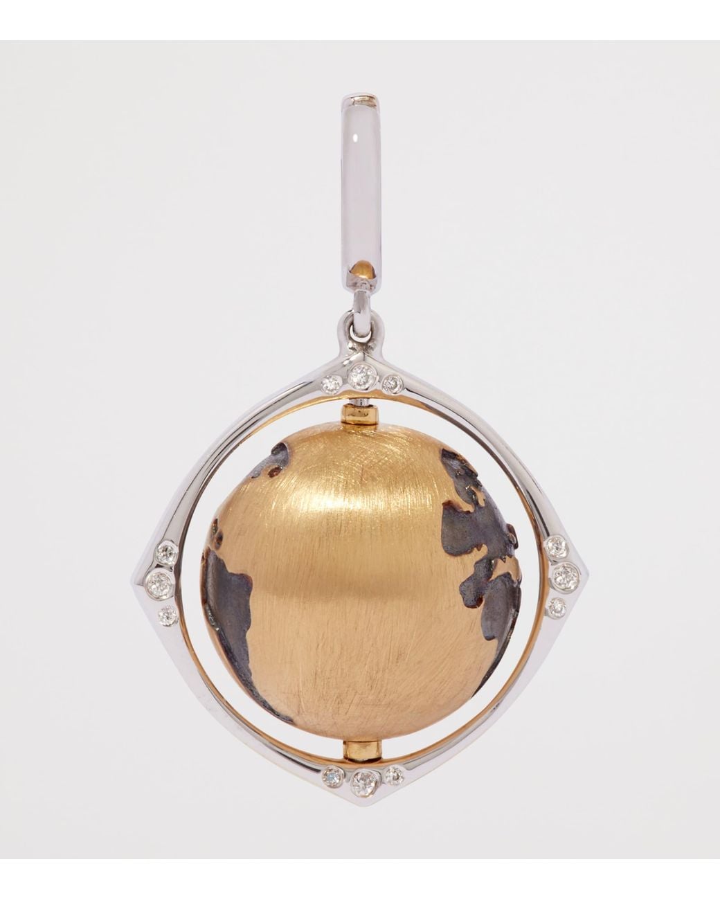 Annoushka Metallic And Diamond Spinning Globe Charm