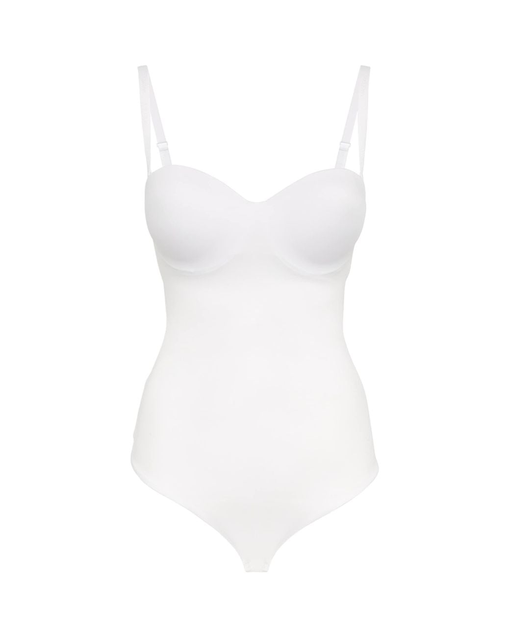 Wolford White Mat De Luxe Form Bodysuit