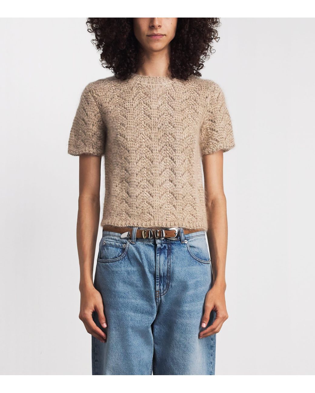 FRAME Natural The Lurex Sweater