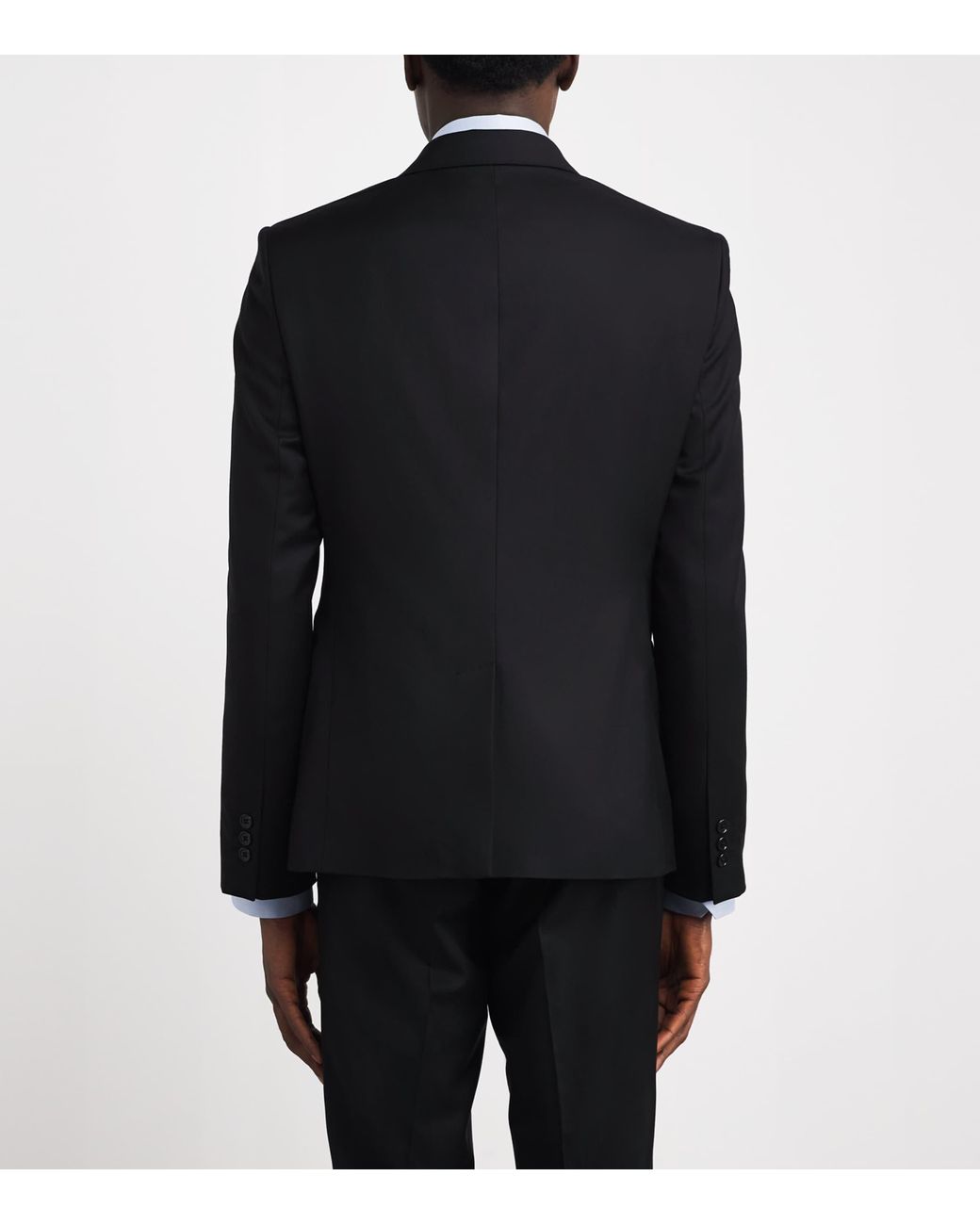 Emporio Armani Black Wool Single-Breasted Blazer for men