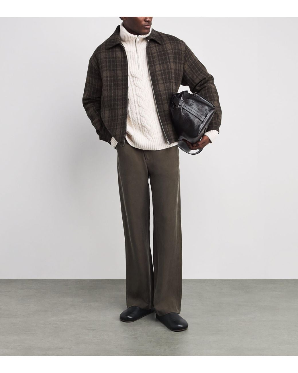 FRAME Black Virgin Wool Tweed Jacket for men