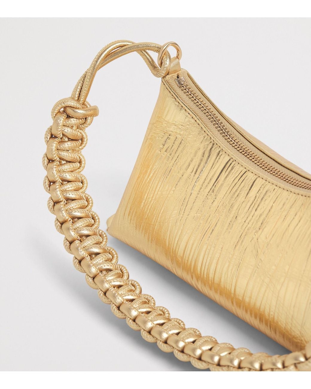 Cult Gaia Metallic Leather Osa Shoulder Bag
