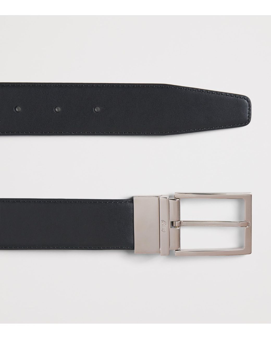 Brioni Black Leather Belt for men