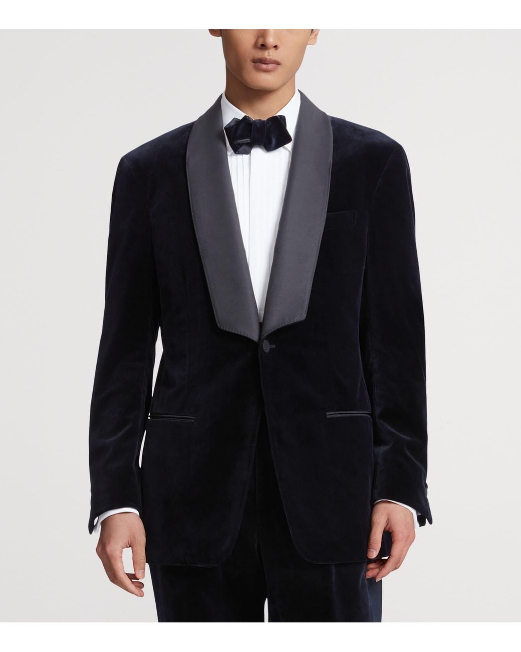 Dunhill Blue Velvet Evening Suit Jacket for men