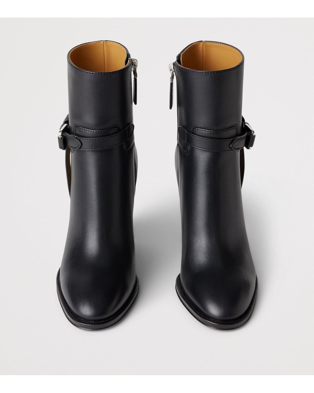 Ralph Lauren Black Leather Donnely Ankle Boots 90