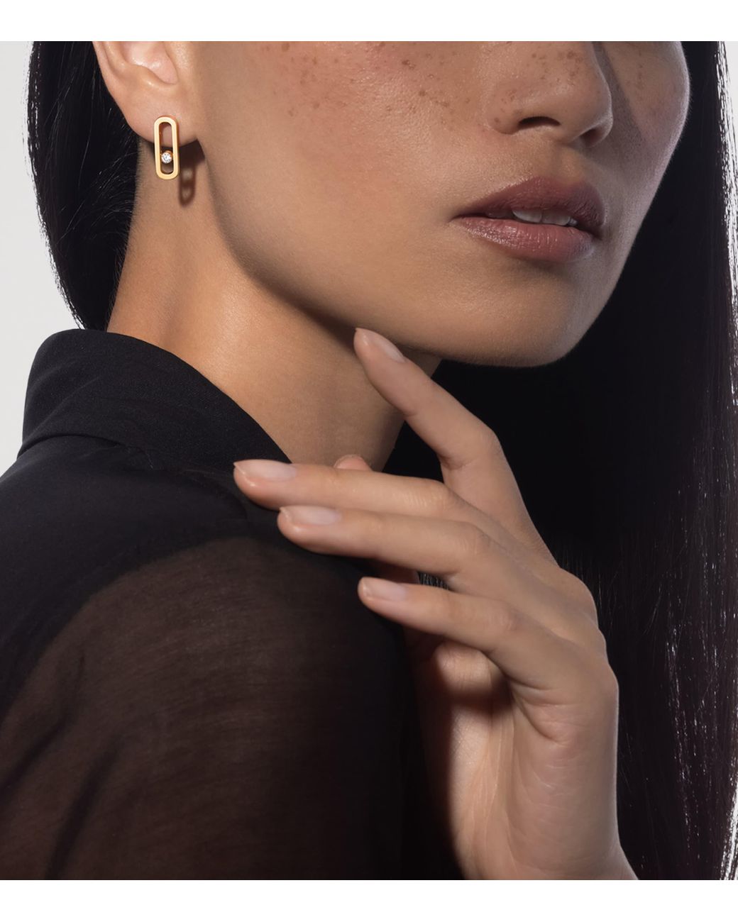 Messika Metallic Move Uno And Diamond Stud Earrings