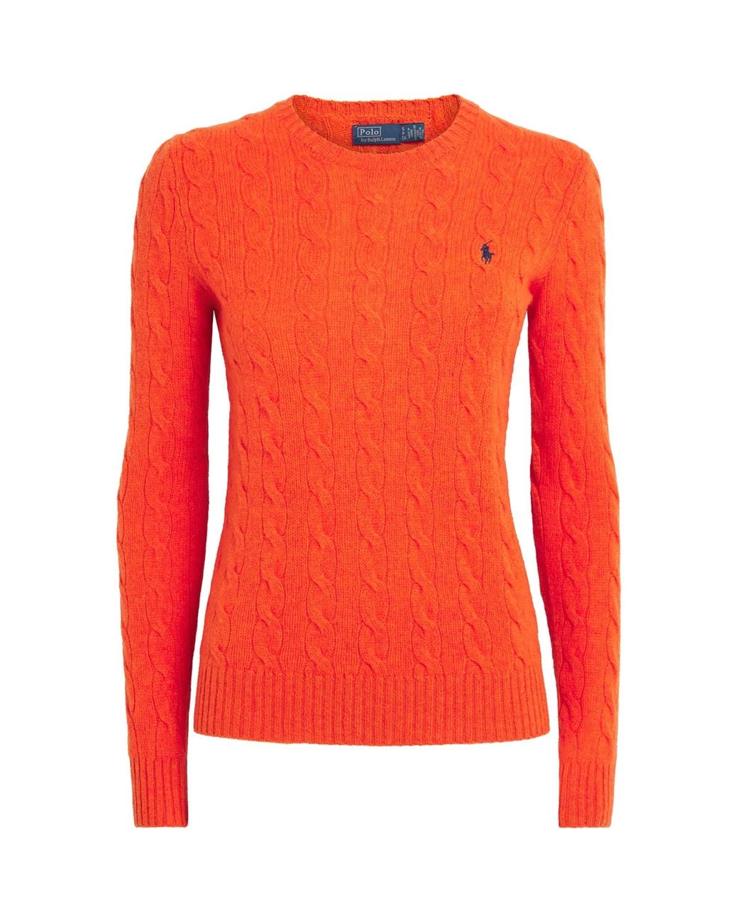 Polo Ralph Lauren Red Wool-Cashmere Cable-Knit Sweater