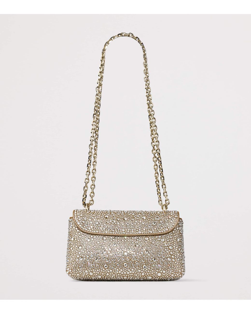 Jimmy Choo Metallic Crystal-Embellished Curve Cross-Body Bag