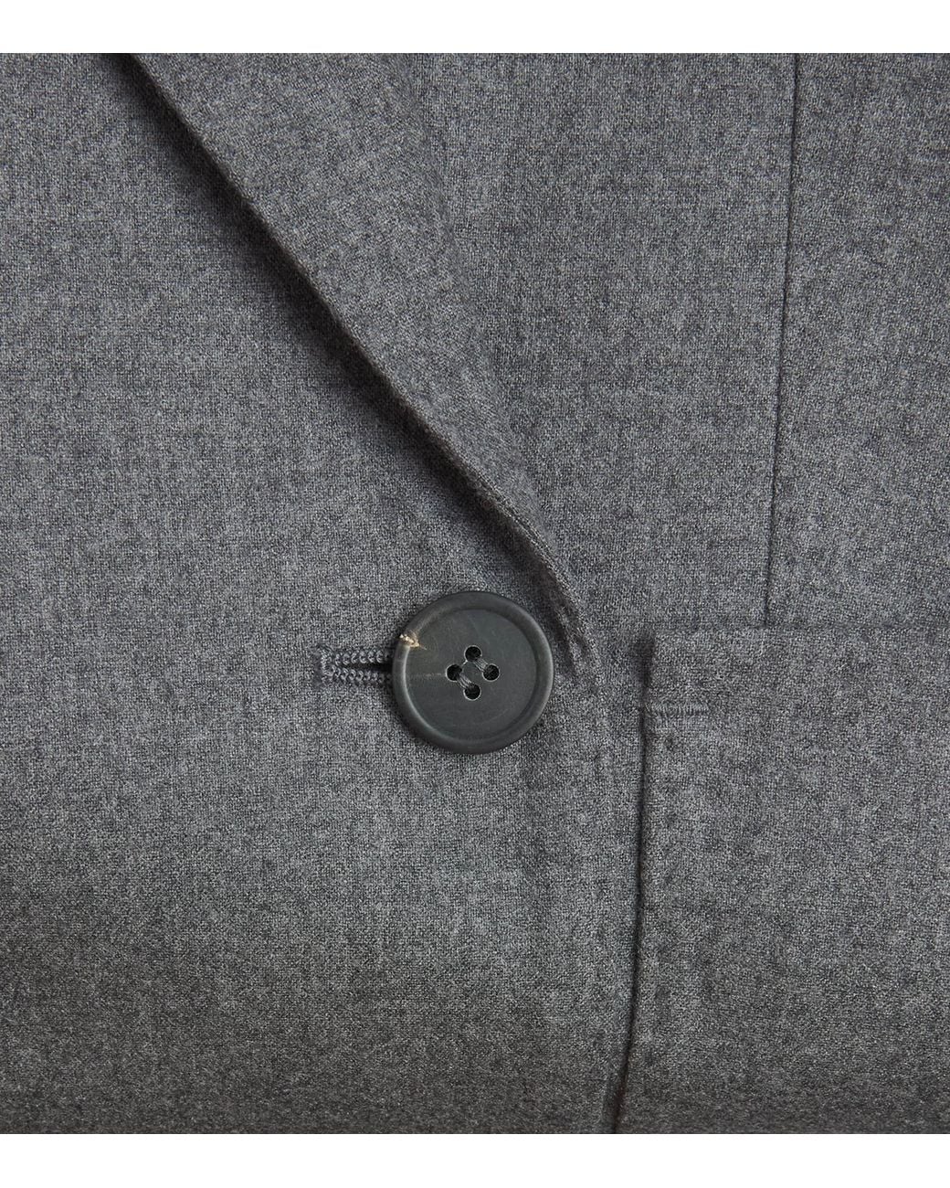 Max Mara Gray Cashmere Double-Breasted Blazer
